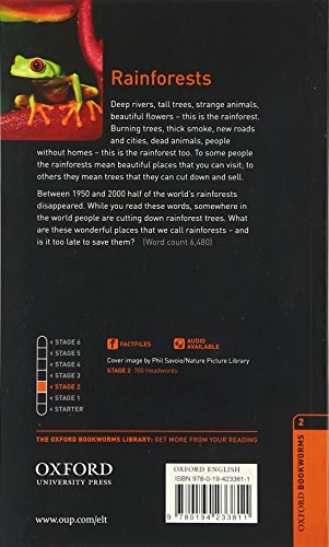 Oxford Bookworms Factfiles: Rainforests: Level 2: 700Word Vocabulary (Oxford Bookworms Library; Stage 2, Factfiles),Used