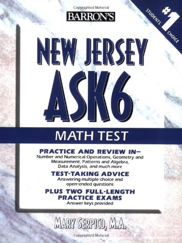 Barron's New Jersey ASK 6 Math Test,Used