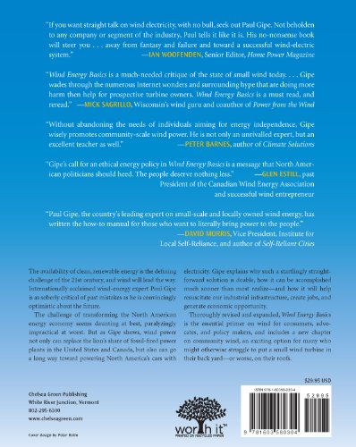 Wind Energy Basics: A Guide to Home and Community Scale WindEnergy Systems,Used