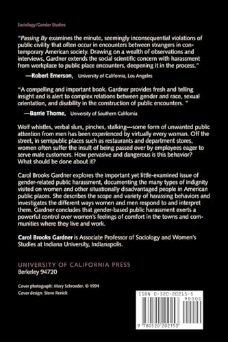Passing By: Gender And Public Harassment,Used