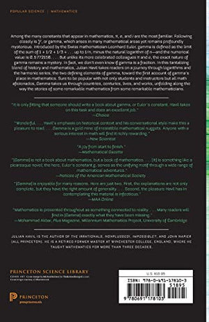 Gamma: Exploring Euler's Constant (Princeton Science Library),Used