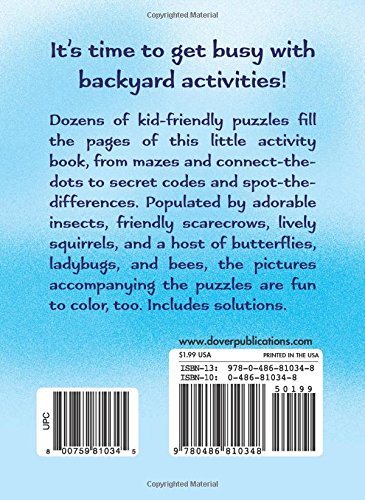 My Busy Backyard Activity Book (Dover Little Activity Books: Nature),Used
