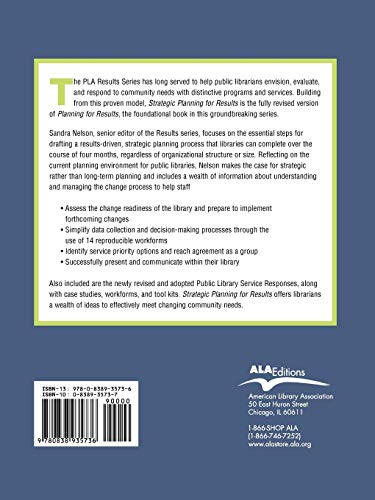 Strategic Planning For Results (Pla Results Series),New