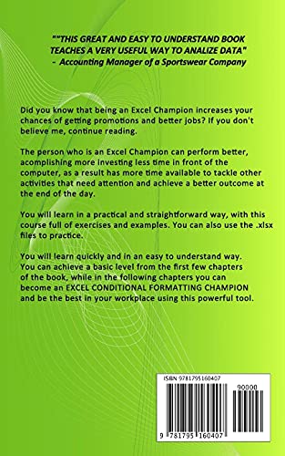 Excel Conditional Formatting Champion: Mastering Microsoft Excel Conditional Formatting For Data Analysis (Excel Champions),Used