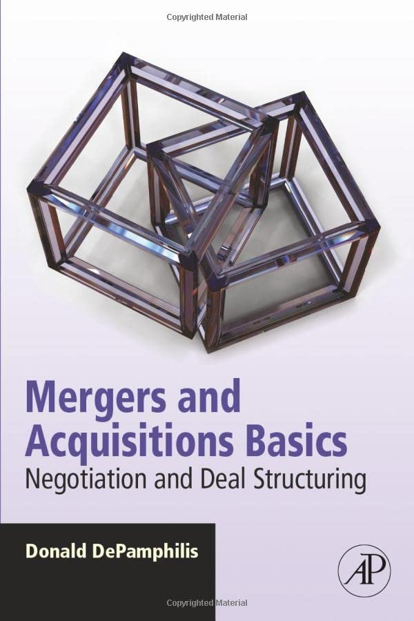 Mergers And Acquisitions Basics: Negotiation And Deal Structuring,Used
