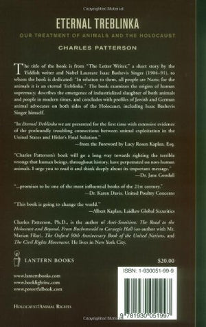Eternal Treblinka: Our Treatment Of Animals And The Holocaust,Used