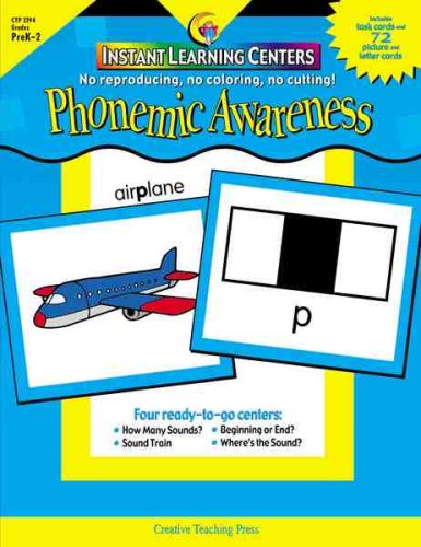 Instant Learning Center: Phonemic Awareness, Gr. K2 (Learning Centers Book),Used