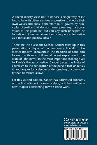 Liberalism and the Limits of Justice,Used