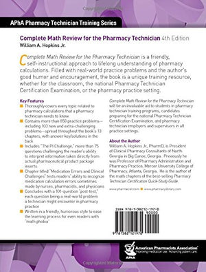 Complete Math Review For The Pharmacy Technician,New