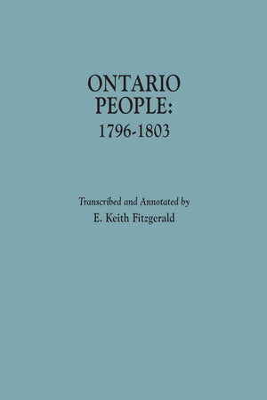 Ontario People: 17961803,Used