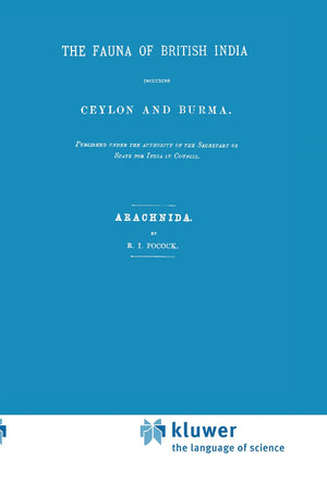 Fauna of British India Including Ceylon and Burma. Arachnida,Used