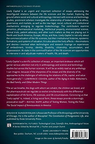 Lively Capital: Biotechnologies, Ethics, and Governance in Global Markets (Experimental Futures),New