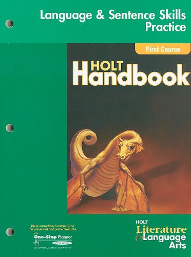 Holt Literature & Language Arts, First Course: Language & Sentence Skills Practice Support For The Holt Handbook-used