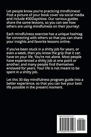 30 Days to Overcome a Shitty Job: A Mindfulness Program with a Touch of Humor (30DaysNow Mindfulness and Meditation Guide Book,Used