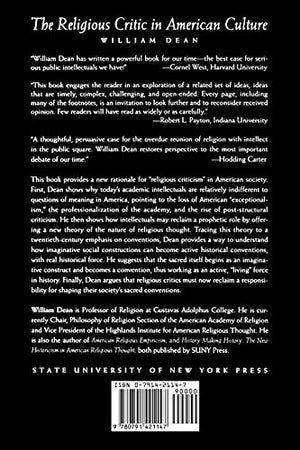 The Religious Critic in American Culture (Emotions),Used