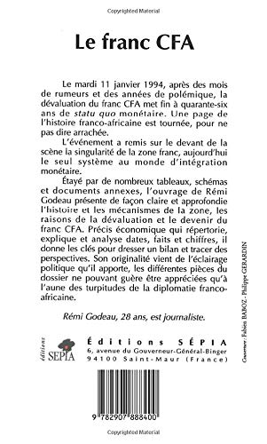 Le franc CFA: Pourquoi la dvaluation de 1994 a tout chang (French Edition),Used