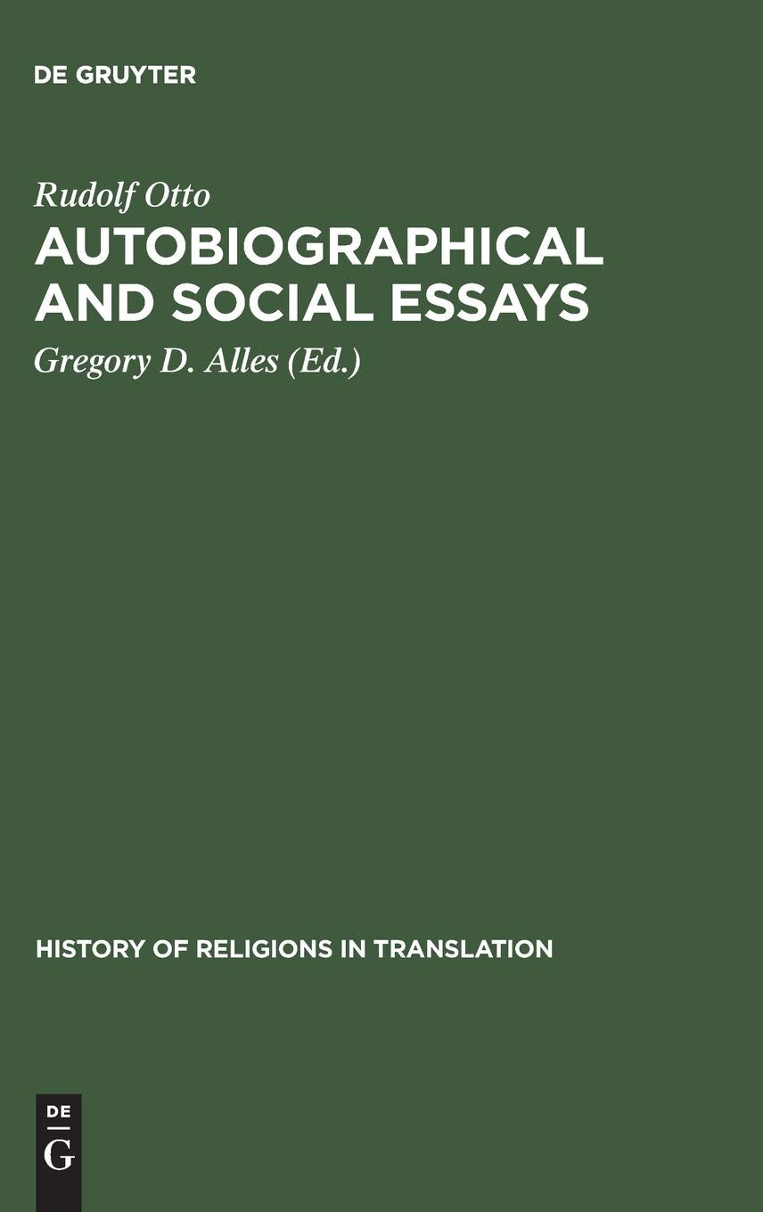Autobiographical and Social Essays (History of Religions in Translation, 2),Used