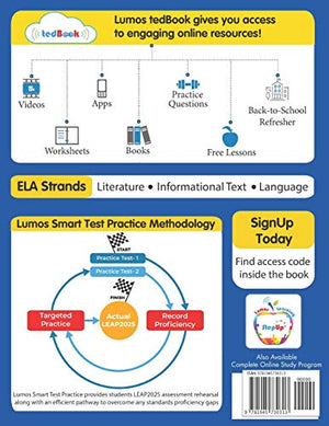 LEAP Test Prep: Grade 4 English Language Arts Literacy (ELA) Practice Workbook and Fulllength Online Assessments: LEAP Study Gu,Used