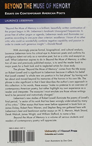 Beyond the Muse of Memory: Essays on Contemporary American Poets (Volume 1),Used