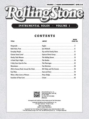 Selections from Rolling Stone Magazine's 500 Greatest Songs of All Time (Instrumental Solos for Strings), Vol 1: Cello, Book & C,Used