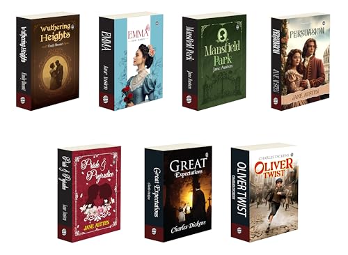 Mansfield Park, Persuasion, Emma, Wuthering Heights And More :- Jane Austen Classics Collection, Historical Romance Novels Set, All Time Favorite Classics, Bestselling English Novels | Set Of 7 Books
