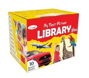 My First Picture Library Box - Yellow Edition :- Early Learning Books For Kids, Picture Books For Preschoolers, Kids Board Book Collection, Colorful Picture Books For Toddlers
