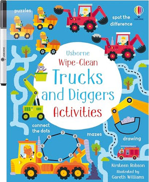 WipeClean Trucks and Diggers Activities: An Interactive WipeClean Book To help Kids Develop Pen Control (Wipeclean Activities