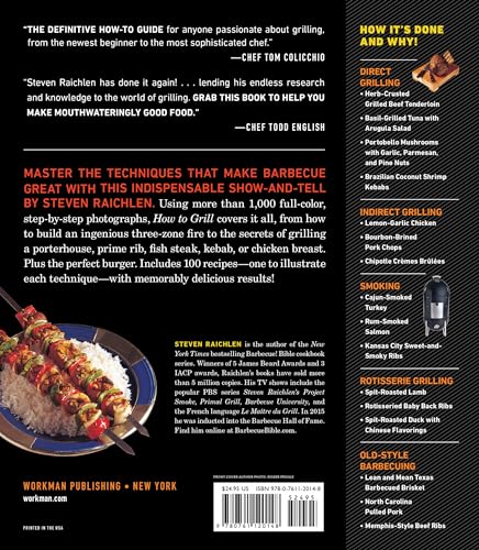 How to Grill: The Complete Illustrated Book of Barbecue Techniques, A Barbecue Bible! Cookbook (Steven Raichlen Barbecue Bible C,Used