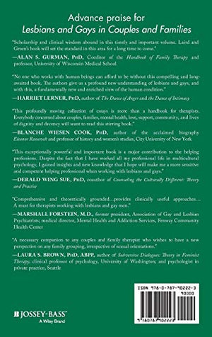 Lesbians and Gays in Couples and Families: A Handbook for Therapists,Used