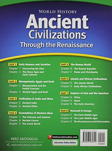 HOLT MCDOUGAL World History: Student Edition - Ancient Civilizations Through the Renaissance (2012)