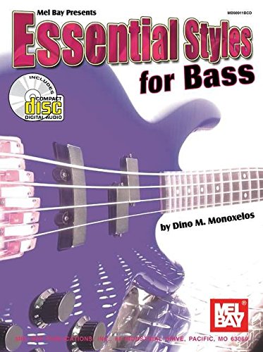 Mel Bay Essential Styles For Bass: Book/CD Set,Used