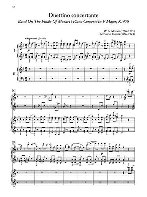 Duettino concertante: Based on the Finale of Mozart's Piano Concerto in F Major, K. 459 (Alfred Masterwork Edition),Used