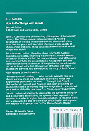 How to Do Things with Words: Second Edition (The William James Lectures),New
