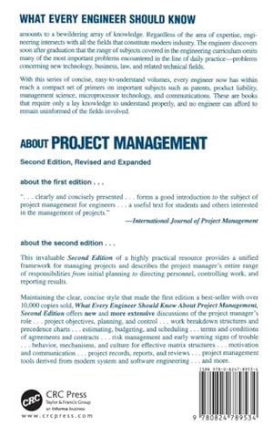 What Every Engineer Should Know About Project Management (Environmental Science and Pollution Control Series),Used