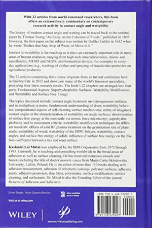 Advances In Contact Angle, Wettability And Adhesion, Volume 1,Used