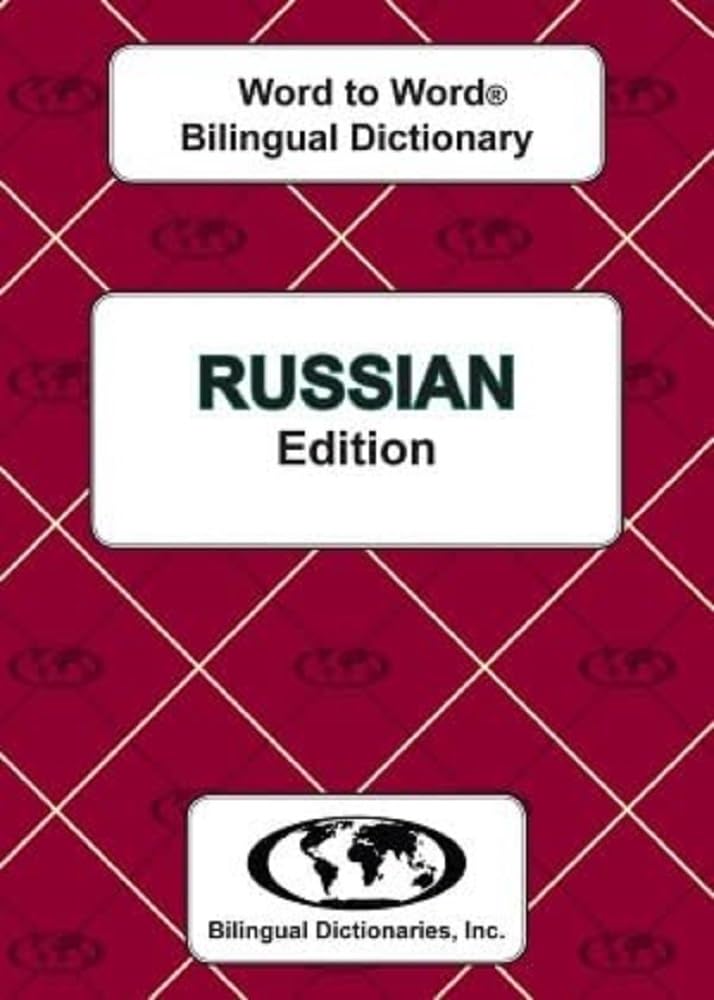 Russian edition Word To Word Bilingual Dictionary,Used
