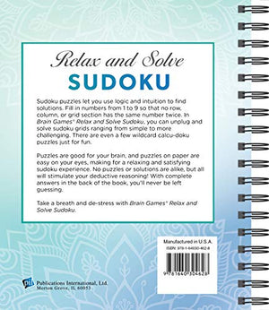Brain Games  Relax and Solve: Sudoku (Blue),Used
