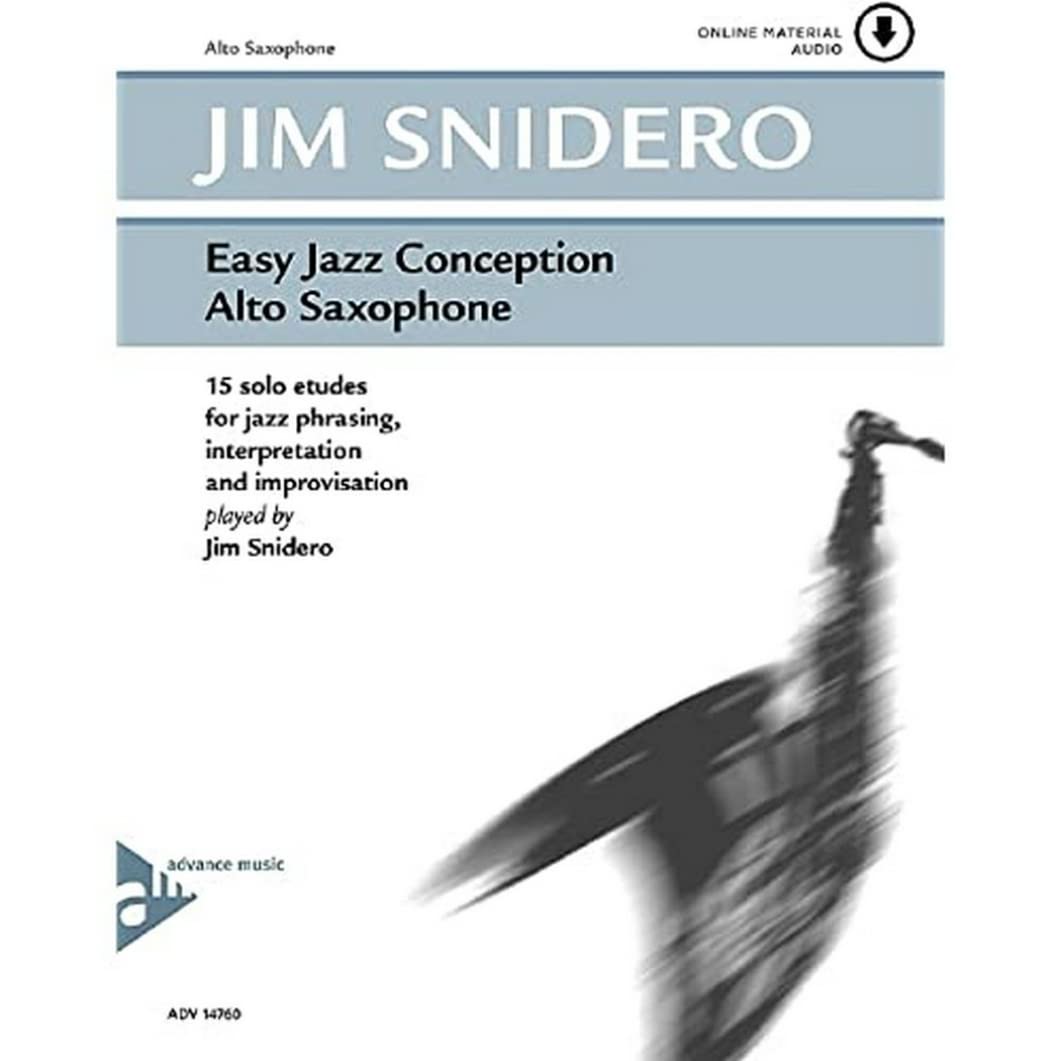 Easy Jazz Conception  Alto Saxophone: 15 Solo Etudes for Jazz Phrasing, Interpretation, and Improvisation (English/German Lang,Used