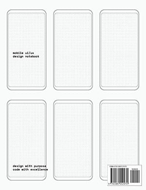 Mobile UI/UX Design Notebook: (White) User Interface & User Experience Design Sketchbook for App Designers and Developers  8.5 ,Used