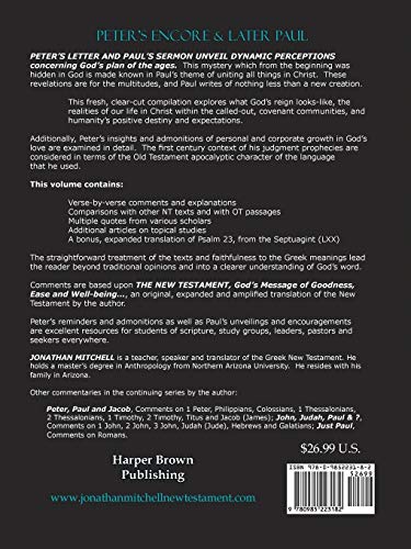 Peter's Encore & Later Paul, comments on Second Peter & Ephesians,Used