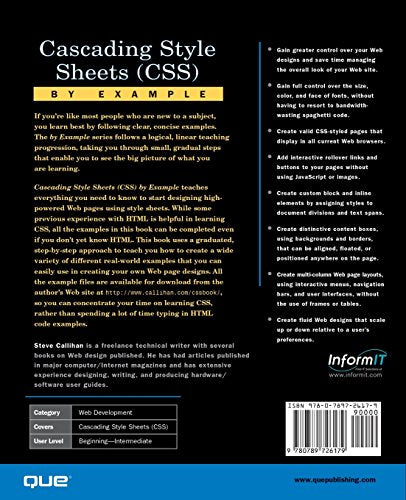Cascading Style Sheets (CSS) By Example,Used