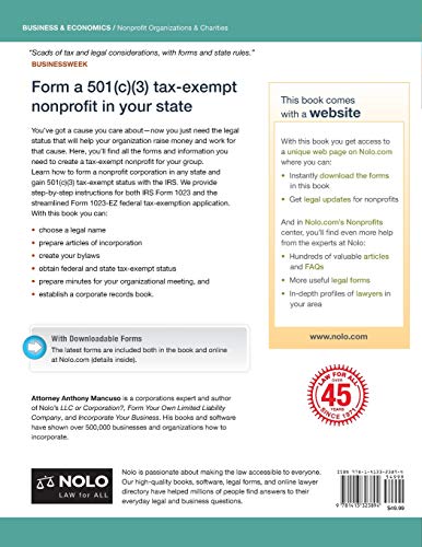 How to Form a Nonprofit Corporation (National Edition): A StepbyStep Guide to Forming a 501(c)(3) Nonprofit in Any State,Used