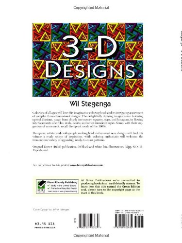 3D Designs (Dover Design Coloring Books),Used