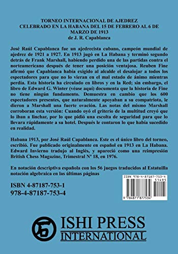 Torneo Internacional de Ajedrez, celebrado en La Habana de 1913: celebrado en La Habana del 15 de febrero al 6 de marzo de 1913 ,New