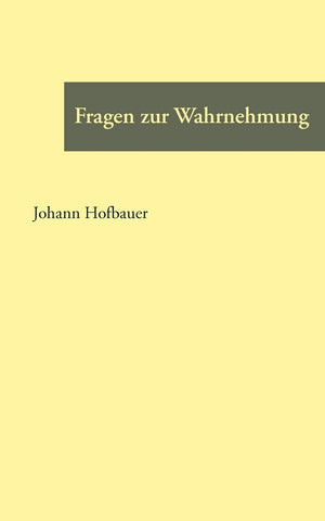 Fragen zur Wahrnehmung (German Edition),Used