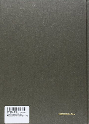 The Thirteenth Mental Measurements Yearbook (Buros Mental Measurements Yearbook),Used