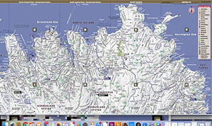 StreetSmart Iceland Map by VanDam laminated pocketsize, country planning and driving map with all attractions, sights, hotels, ,New
