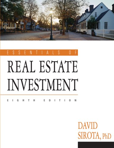 Essentials of Real Estate Investment,New
