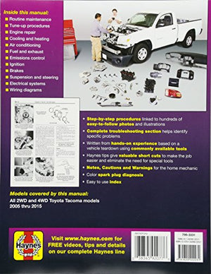 Toyota Tacoma: 2005 thru 2015 All 2WD and 4WD models (Haynes Repair Manual),New
