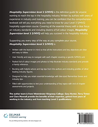 Hospitality Supervision: Level 3 S/NVQ,Used